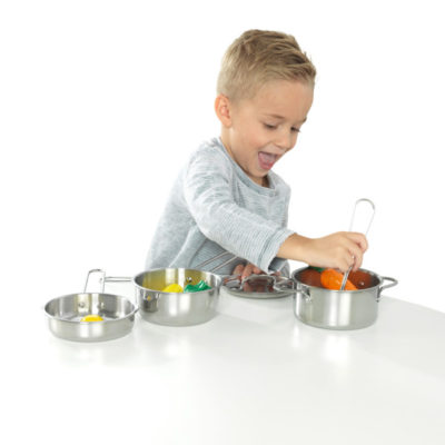 Kidkraft Deluxe Metal Cookware Set - Pots, Pans & Play Food Set1