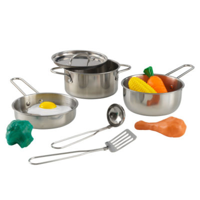 Kidkraft Deluxe Metal Cookware Set - Pots, Pans & Play Food Set3