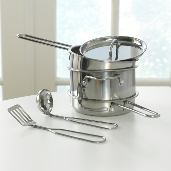 Kidkraft Deluxe Metal Cookware Set - Pots, Pans & Play Food Set5