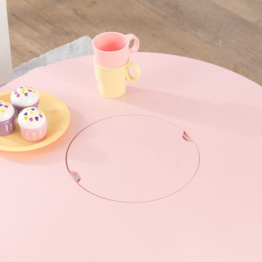 Kidkraft Round Table and 2 Chairs Set - Pink and White6