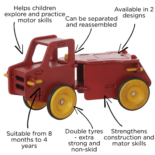 MOOVER RIDE-ON DUMP TRUCK red1
