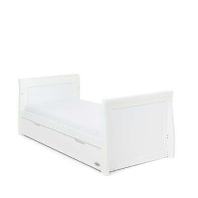 Obaby Stamford Classic Sleigh Cot Bed - White 2