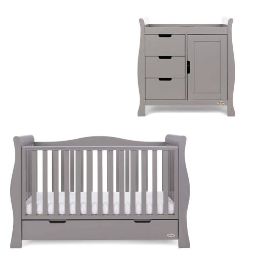 Obaby Stamford Luxe 2 Piece Room Set - Taupe Grey