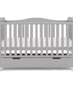 Obaby Stamford Luxe Sleigh Cot Bed - Warm Grey 3