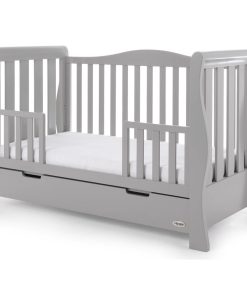 Obaby Stamford Luxe Sleigh Cot Bed - Warm Grey 6