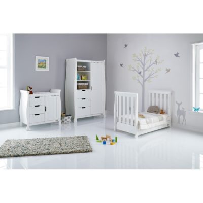 Obaby Stamford Mini Sleigh 3 Piece Room Set - White 3