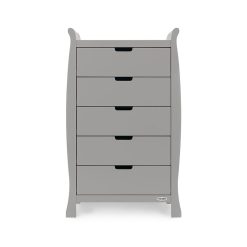 Obaby Stamford Sleigh Tall Chest of Drawers - Warm Grey