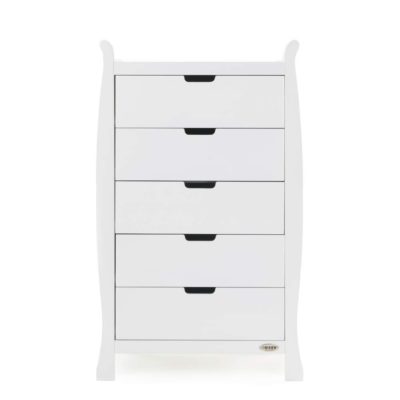 Obaby Stamford Sleigh Tall Chest of Drawers - White 2