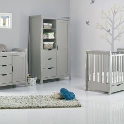 obaby stamford classic mini 3 piece nursery room set warm grey