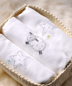 Silver Cloud Counting Sheep Muslins 3 Pack