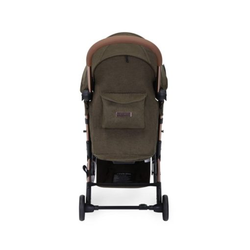 ickle bubba globe max stroller khaki on rose gold rear view