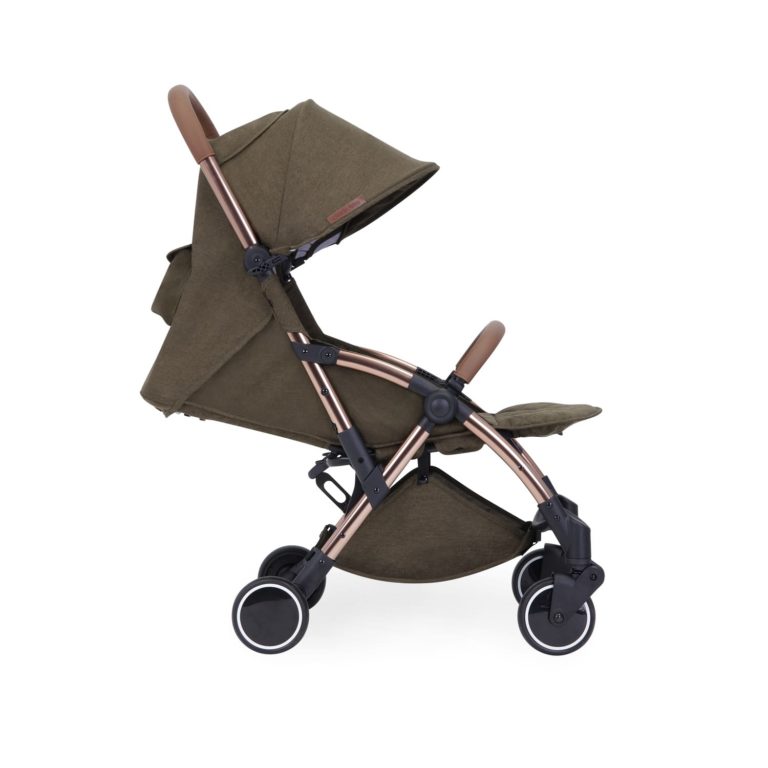 ickle bubba globe max stroller khaki on rose gold side on 2