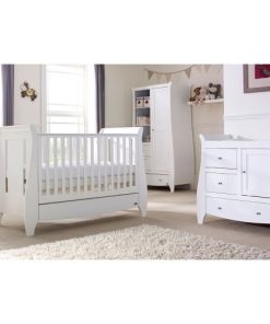 tutti bambini lucas 3 piece nursery room set lifestyle in white