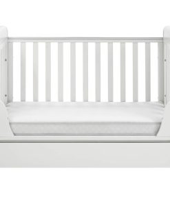 babymore dropside cot bed white side removed
