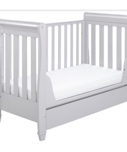 Babymore Eva Dropside Sleigh Cot Bed - Grey