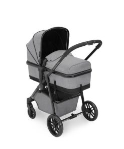 ickle bubba moon 3 in 1 travel system pram with isofix space grey