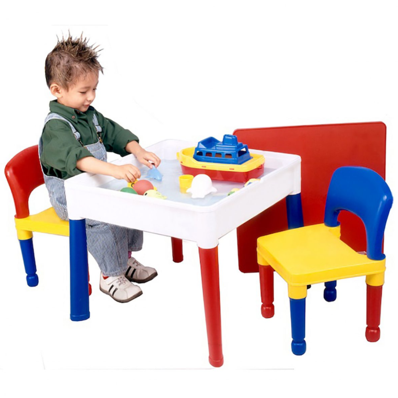 Liberty House Toys - 5 in 1 Multipurpose Square Activity Table & 2 Chairs