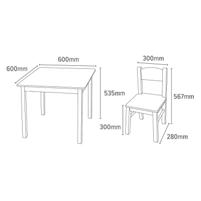 Liberty House Toys White Wooden Table and Chairs