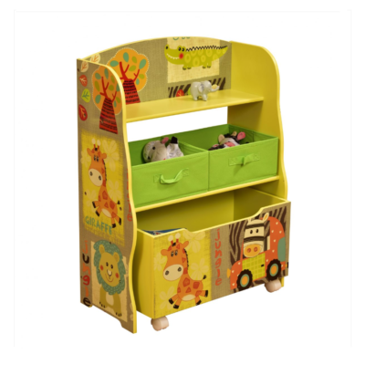 Liberty House Toys Kid Safari Storage with Fabric Bins
