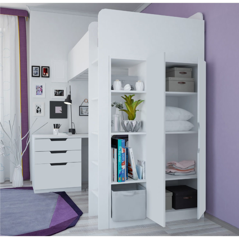 Kidsaw, High Sleeper Loft Bed Storage Bundle1