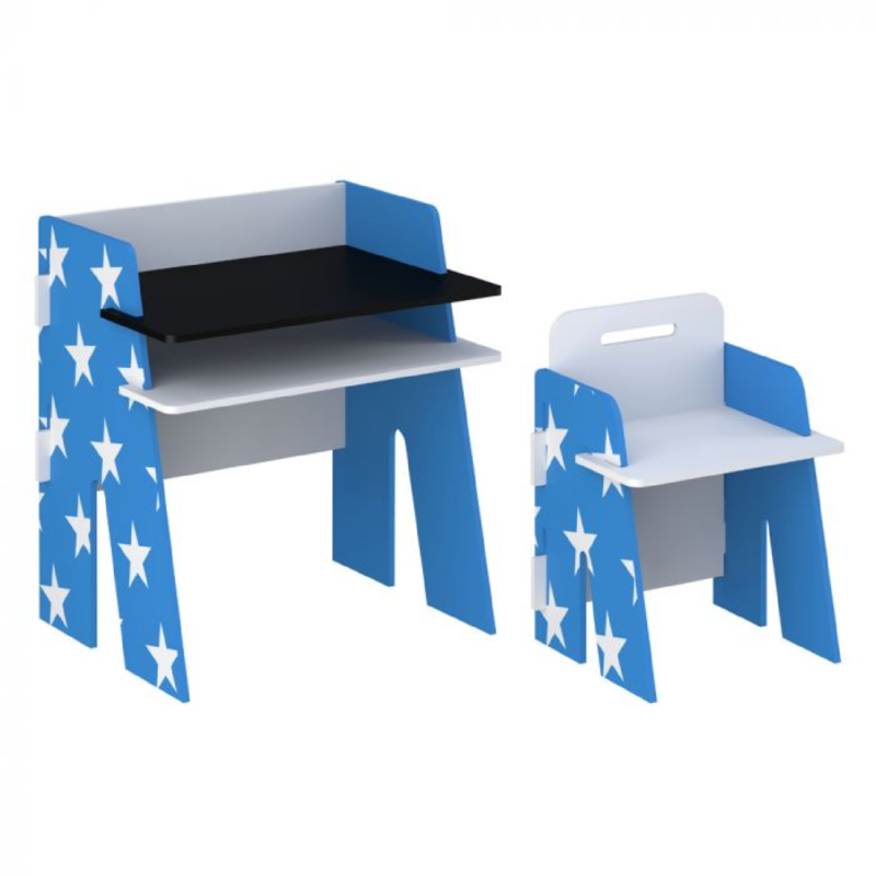 Kidsaw, Star Desk & Chair - Blue