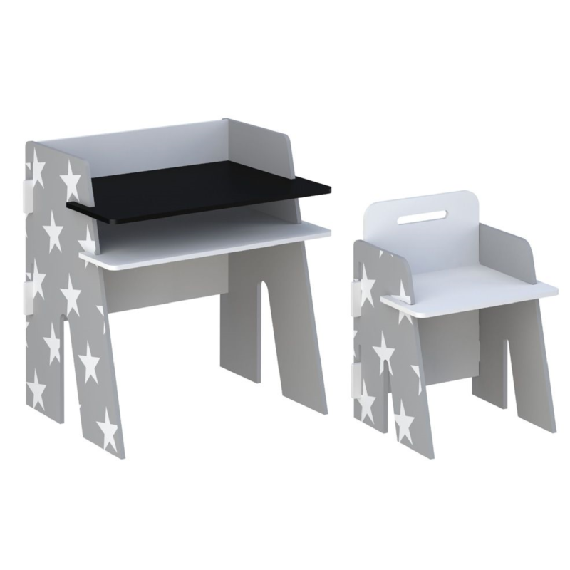Kidsaw, Star Desk & Chair grey