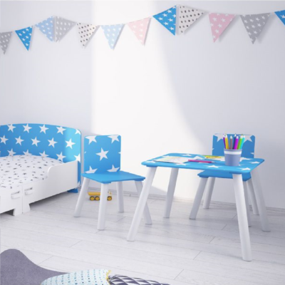 Kidsaw, Star Table & Chairs - Blue2