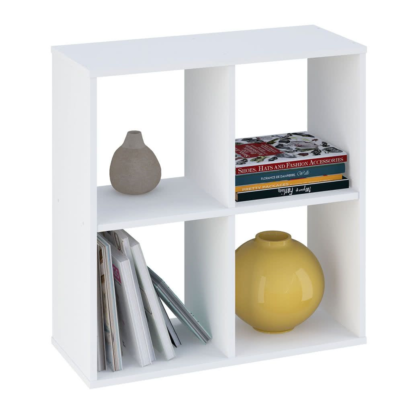 Kudl Home, Smart 4 Cubic Section Shelving Unit - White1