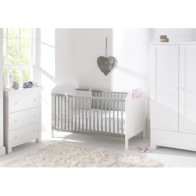 east coast angelina white grey 3 piece nursery room set