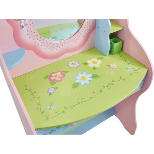 Liberty House Toys Fairy Dressing Table with Height Adjustable Chair