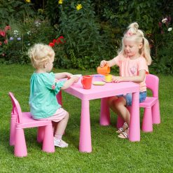 Liberty House Toys Kids Plastic Table and Chair Set Pink