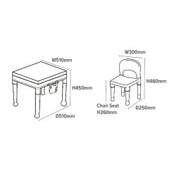 Liberty House Toys Multipurpose 3-in-1 Activity Table and Chairs Set