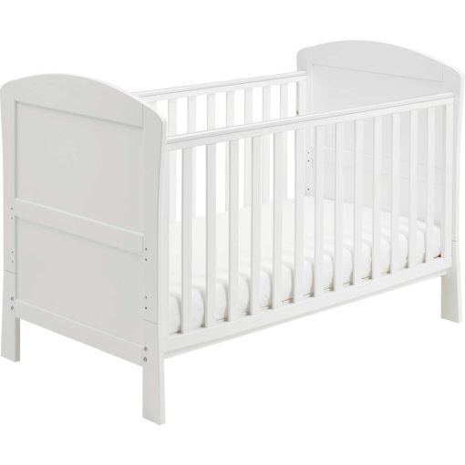 Babymore aston dropside cot bed in white