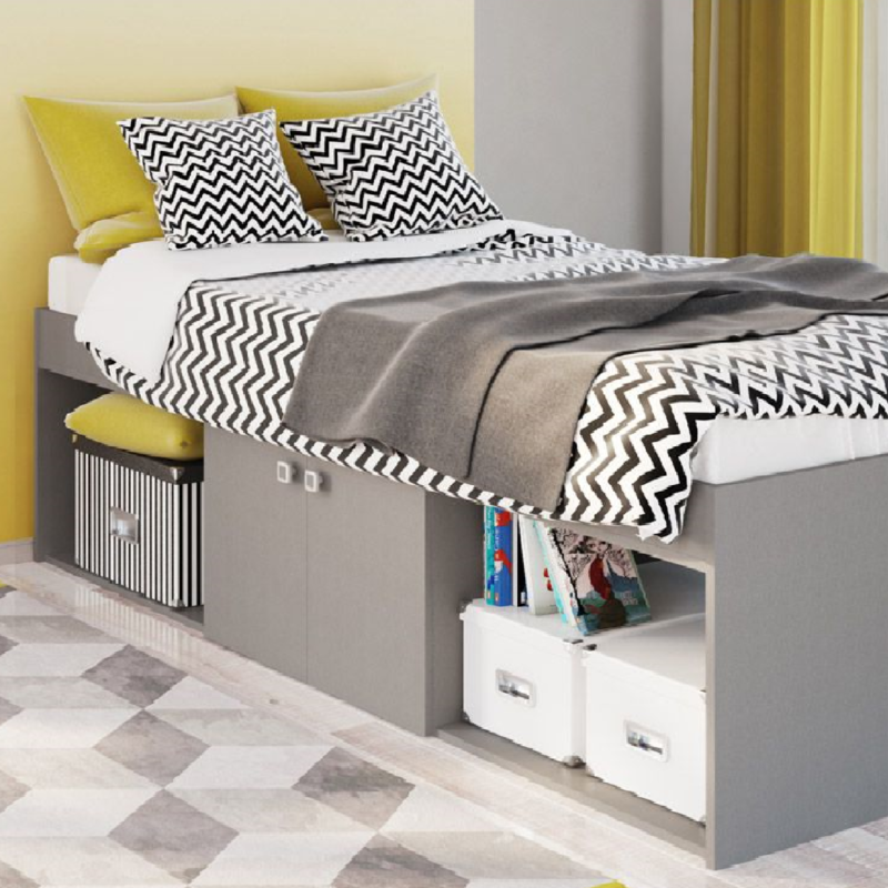 Kidsaw Grey Low Single 3ft Cabin Bed