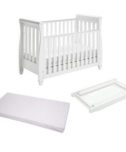 babymore eva cot bed cot top changer mattress white