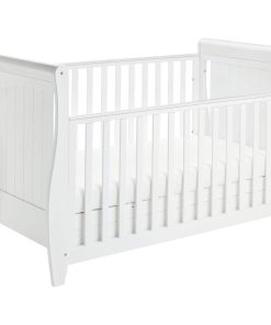 babymore sleigh dropside cot bed stella
