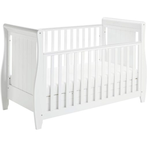babymore sleigh dropside cot bed stella
