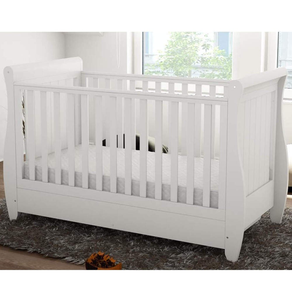 Babymore Stella Dropside Sleigh Cot Bed 