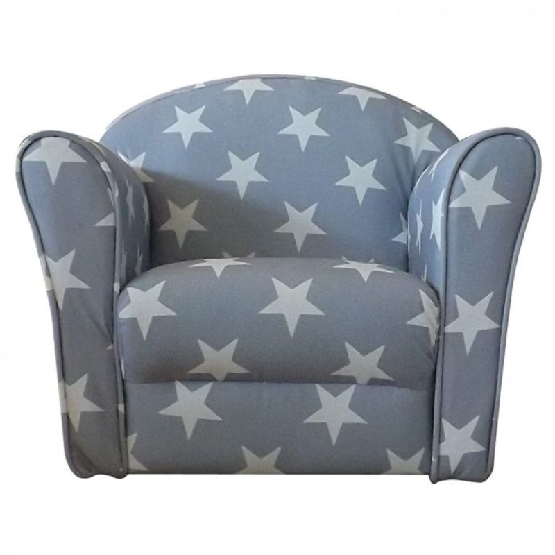 Kidsaw Mini Armchair Grey White Stars1