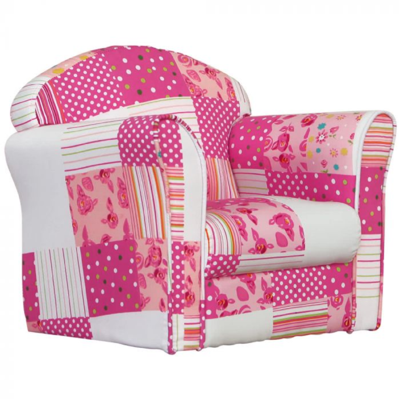 Kidsaw Pink Patchwork Mini Armchair