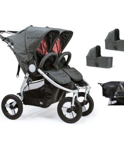 Bumbleride Indie Twin 2 in 1 Plus Dawn Grey Coral (Stroller Carrycots Raincover)
