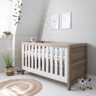Tutti Bambini Modena Cot Bed/Mattress/Accessories - White Oak