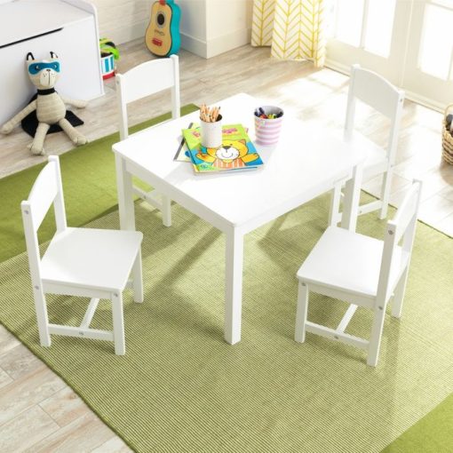 Kidkraft Farmhouse Table & 4 Chairs Set - White7