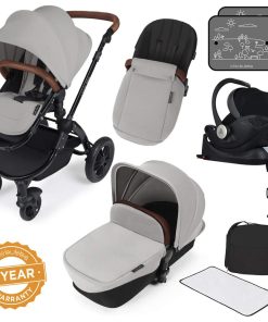 Stomp V3_i-Size_All in One with Isofix_Black Frame_Silver_ complete set