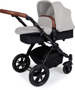 Stomp V3_i-Size_All in One with Isofix_Black Frame_Silver_Pram
