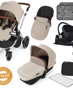 Stomp V3_i-Size_All in One with Isofix_Silver Frame_Sand complete set