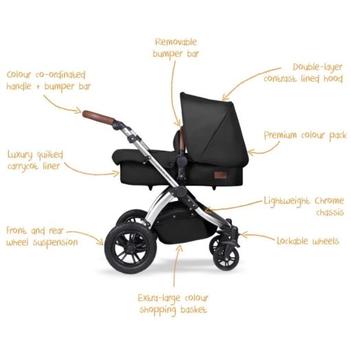 ickle bubba stroller midnight chrome pram and writing