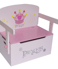 Kiddi Style Convertible Toy Box, Bench, Table and Chair - Princess