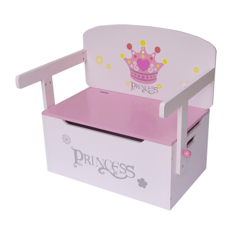 Kiddi Style Convertible Toy Box, Bench, Table and Chair - Princess4