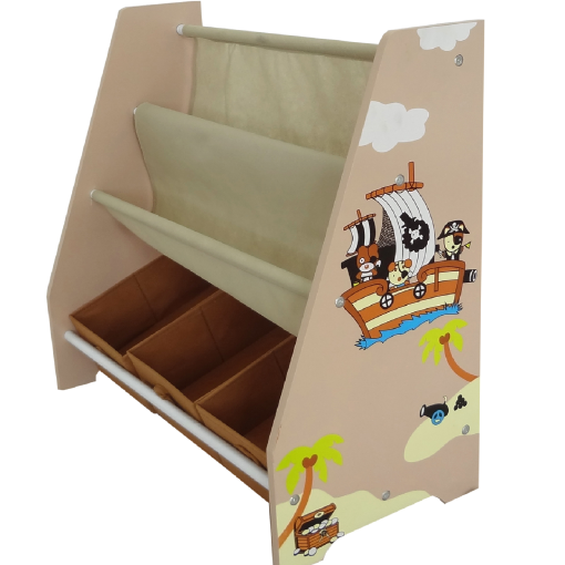 Kiddi Style Pirate Themed Sling Bookshelf and Storage
